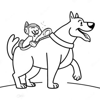 Police Dog In Action Coloring Page 61045-13400