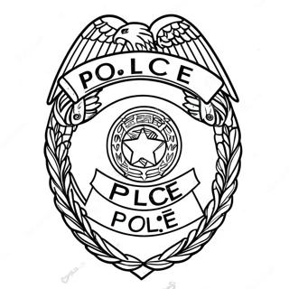 Police Badge Coloring Page 61047-13406