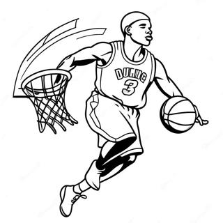 Basketball Player Dunking Coloring Page 6173-1796