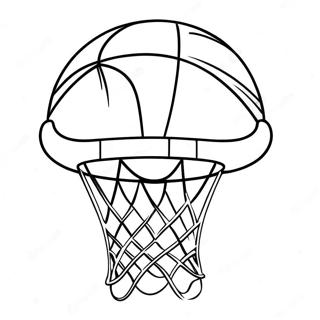 Basketball Hoop With Ball Coloring Page 6174-1862