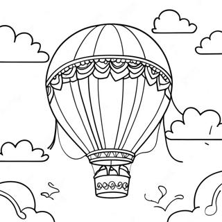 Hot Air Balloon Coloring Pages