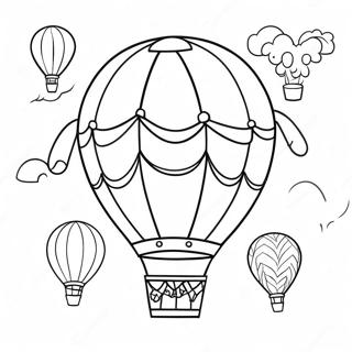 Hot Air Balloon Coloring Pages