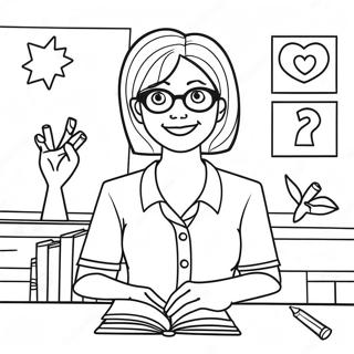 Creative Teacher In Classroom Coloring Page 62055-13666