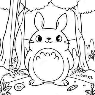 Totoro In A Magical Forest Coloring Page 62139-13687