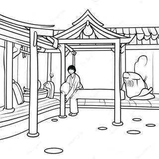 Spirited Away Bathhouse Scene Coloring Page 62140-13690