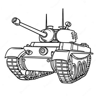 Vintage Tank Design Coloring Page 62224-13723