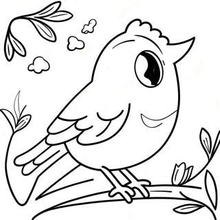 Colorful Singing Bird Coloring Page 62319-13726