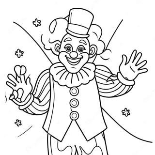 Happy Clown Juggling Colors Coloring Page 62607-13816