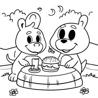 Barney And Friends Picnic Coloring Page 62983-13917