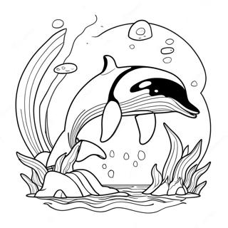 Killer Whale Breaching Coloring Page 63071 13939
