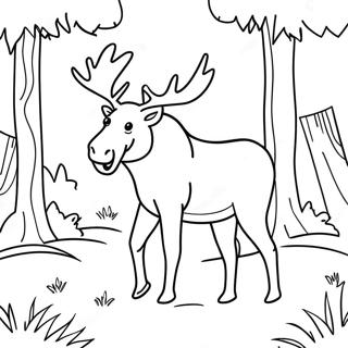 Moose Coloring Pages