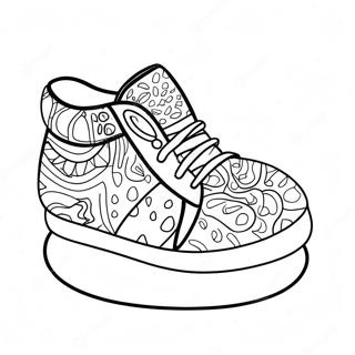 Cute Animal Print Shoes Coloring Page 6376 1535