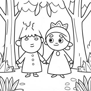 Ben And Holly Magical Forest Coloring Page 63969-14187