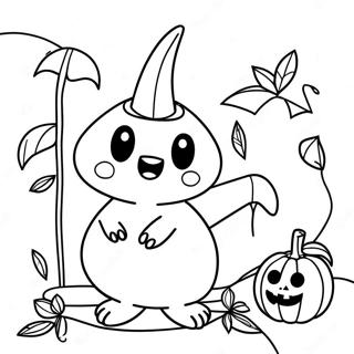 Mimikyu With A Halloween Pumpkin Coloring Page 64064 14223