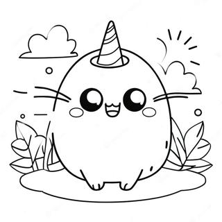 Funny Pusheen With Sunglasses Coloring Page 6477 1438