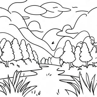 Peaceful Landscape Coloring Page 64806-13953