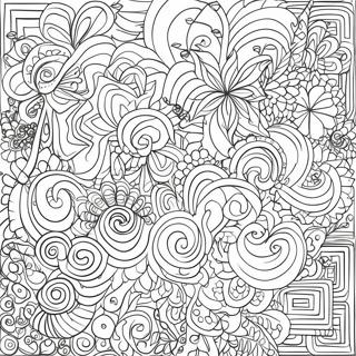 Bold Geometric Designs Coloring Page 65078-13427