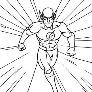 Flash Running At Top Speed Coloring Page 65168-13567