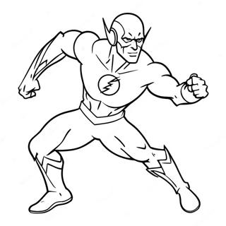 Flash In A Dynamic Pose Coloring Page 65169-13571