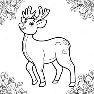 Realistic Reindeer Coloring Pages