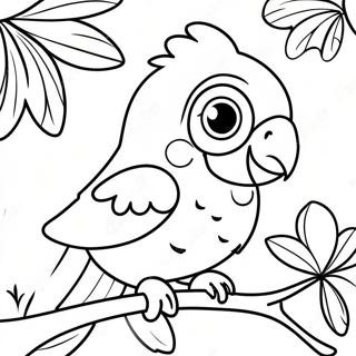 Colorful Parrot Adult Animals Coloring Page 65633-14359