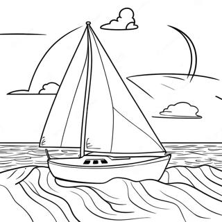 Sailboat On The Ocean Coloring Page 65813-14391