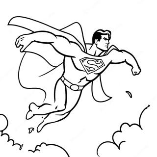 Superman Flying Through The Sky Coloring Page 66081-14452