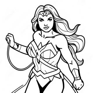 Wonder Woman With Lasso Coloring Page 66083-14458
