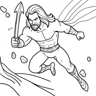 Aquaman Underwater Coloring Page 66084-14462
