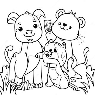 Encouraging Animal Friends Coloring Page 66173-14482