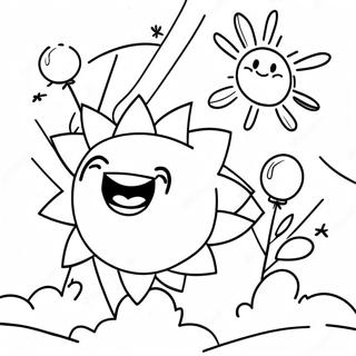 Joyful Sunshine Coloring Page 66356-14509