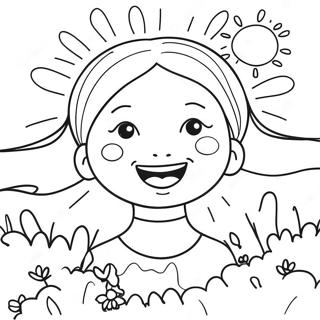 Joyful Sunshine Coloring Page 66356-14510