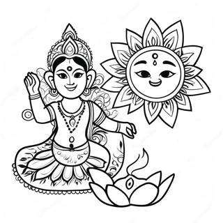 Diwali Festival Coloring Page 66449-14525