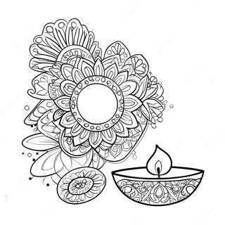 Diwali Festival Coloring Page 66449-14526