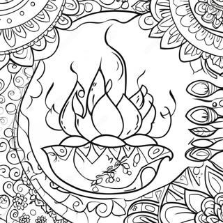 Diwali Festival Coloring Page 66449-14527