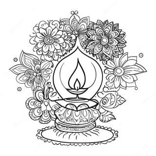 Diwali Festival Coloring Page 66449-14528