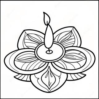 Colorful Diwali Diyas Coloring Page 66450-14531