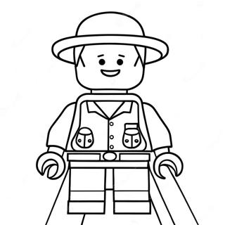 Funny Lego Minifigure Coloring Page 6647-1757