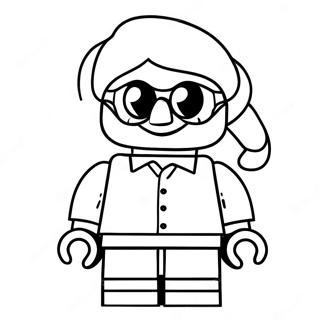 Funny Lego Minifigure Coloring Page 6647-1758