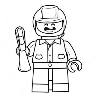 Funny Lego Minifigure Coloring Page 6647-1759