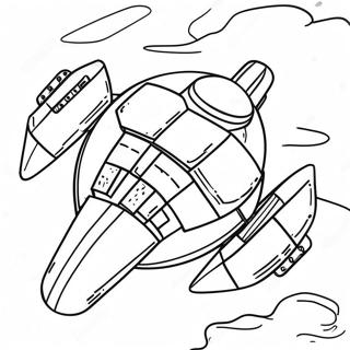 Creative Lego Spaceship Coloring Page 6648-215