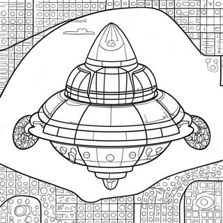 Creative Lego Spaceship Coloring Page 6648-216