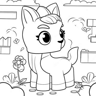 Cute Lego Animal Coloring Page 6650-1571