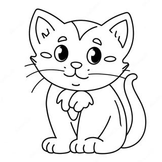 Playful Kitten Coloring Page 66540-14551