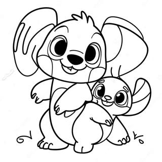 Stitch And Angel Coloring Page 66630-14566