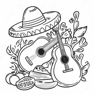 Colorful Mexican Fiesta Coloring Page 66720-14592