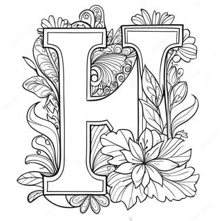 Letter H Coloring Page 67080-14666