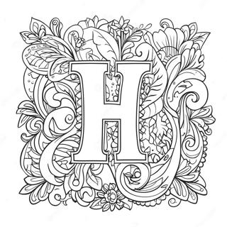 Letter H Coloring Page 67080-14668