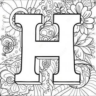 Happy Letter H Coloring Page 67081-14669