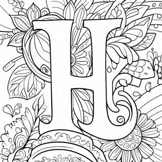 Handsome Letter H Coloring Page 67084 14683